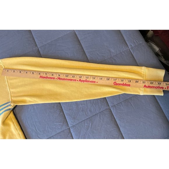 Old Navy Y2K Hoodie Women's Small Yellow California Rainbow Distressed - Picture 10 of 14